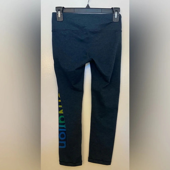 Aviator Nation Rainbow Crop Leggings Charcoal Size Small - Picture 3 of 7
